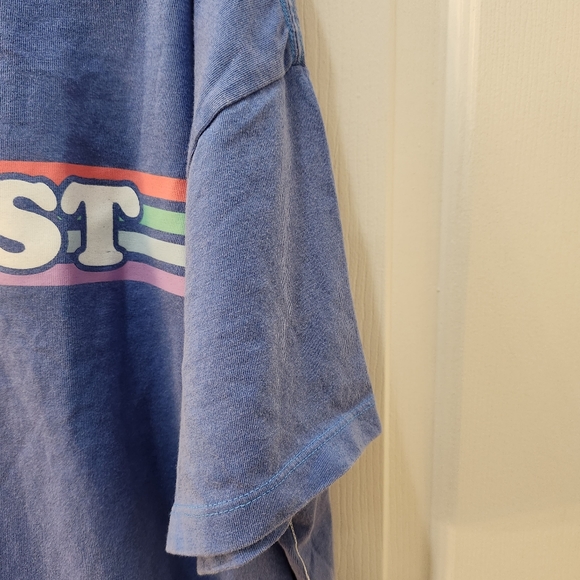 Life is Good Women's XXL Cropped Crusher T Shirt " Optimist " Blue - Picture 4 of 9